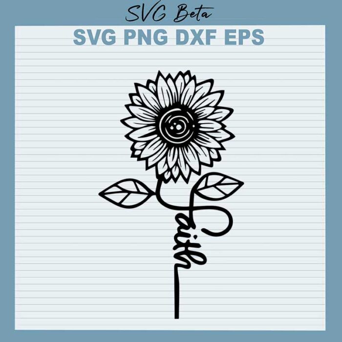 Faith sunflower svg