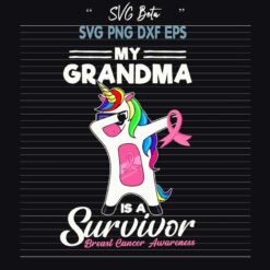Unicorn breast cancer svg