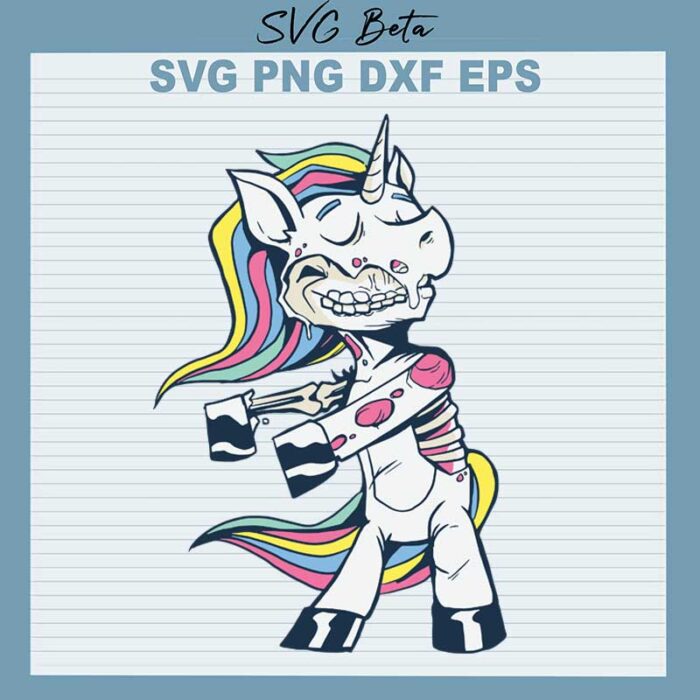 Horror unicorn halloween svg