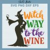 Witch Way To The Wine Svg