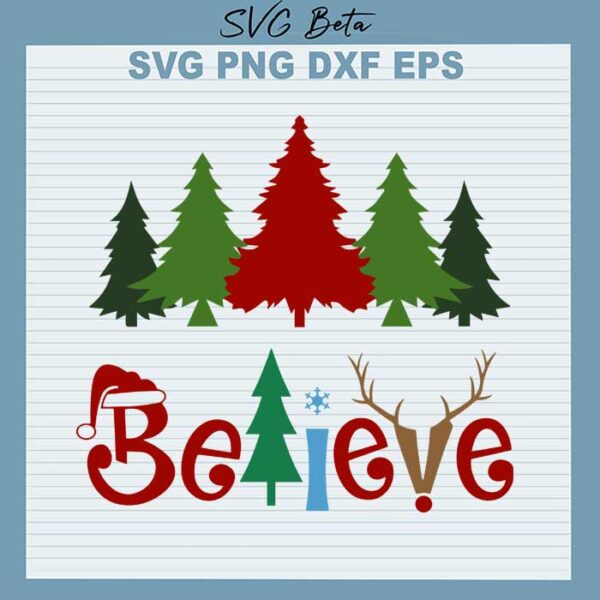 Believe Christmas tree