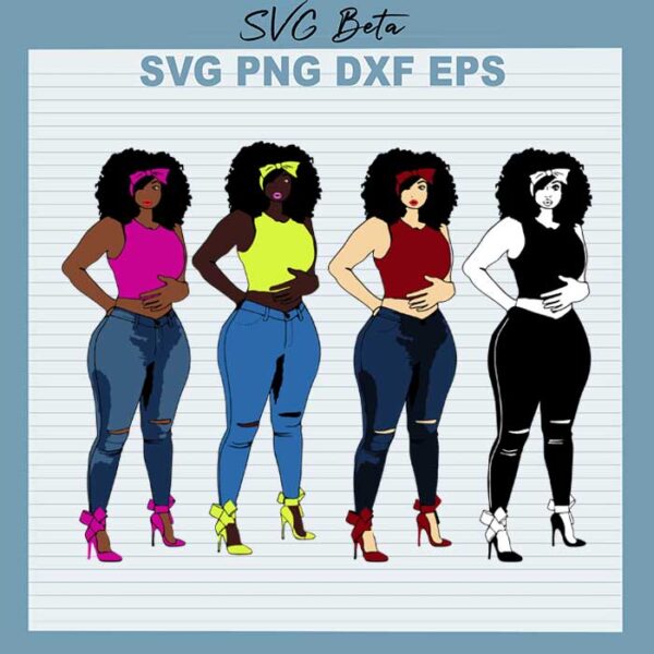 Black woman bundle svg