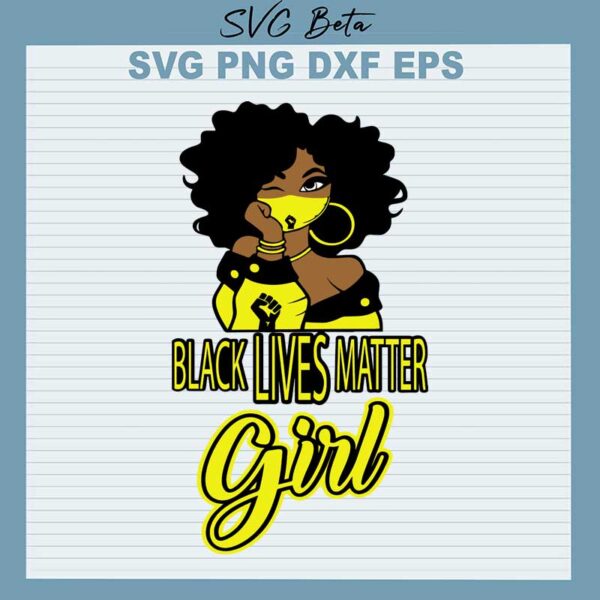 Black live matter girl svg