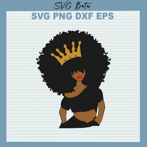 Black queen woman svg