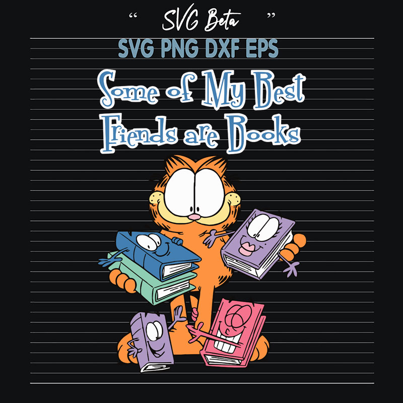 Download Garfield read book SVG cut file for t shirt craft and ...