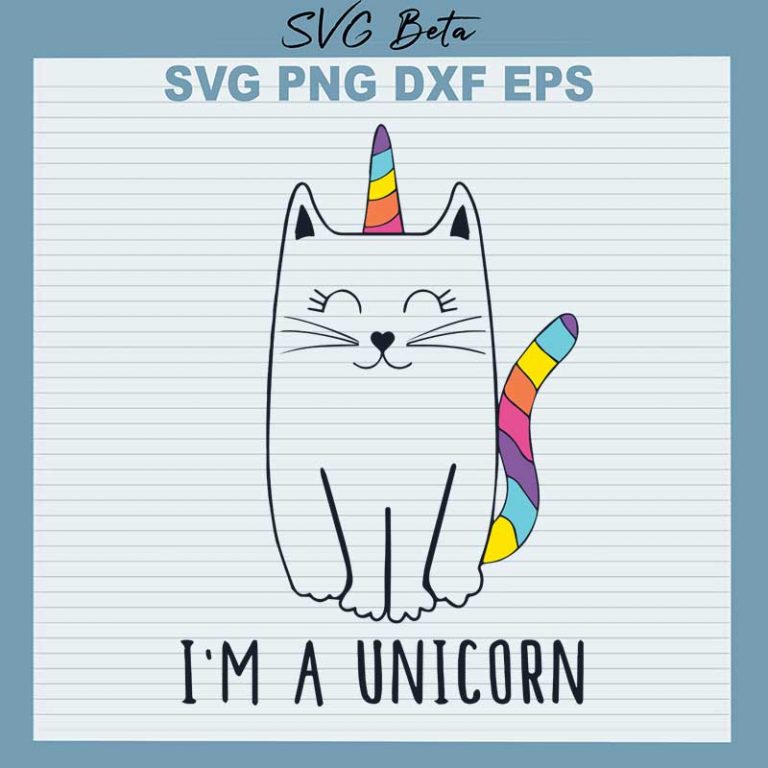 i am a unicorn cat svg cut files for cricut silhouette studio handmade ...