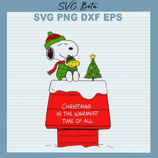 Christmas warmest snoopy svg