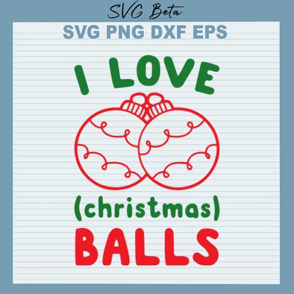 Love christmas ball svg