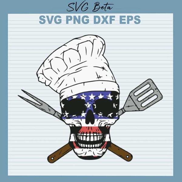 Skull chef svg