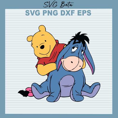 Pooh and Eeyore SVG cut file for t shirt craft and handmade