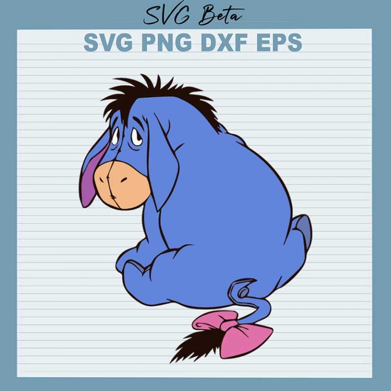 Eeyore pooh SVG cut file for cricut machine craft and handmade products