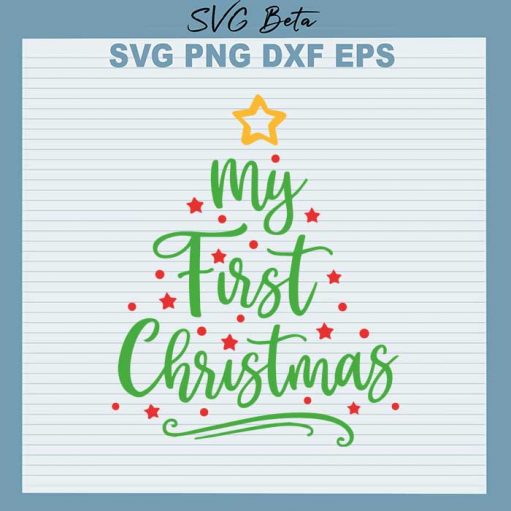 First christmas tree svg cut files for cricut silhouette studio handmade products craft
