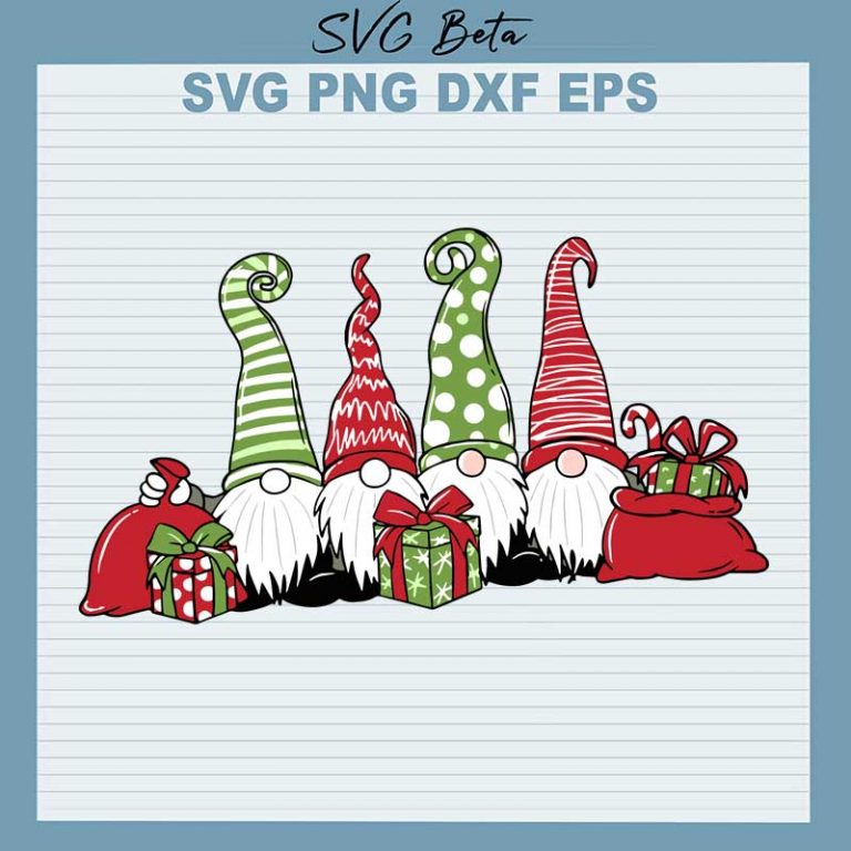 Gnomes christmas SVG cut file for t shirt craft and handmade craft