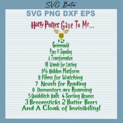 Harry potter gave to me 12 svg