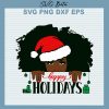 Christmas Black Girl Holiday Svg