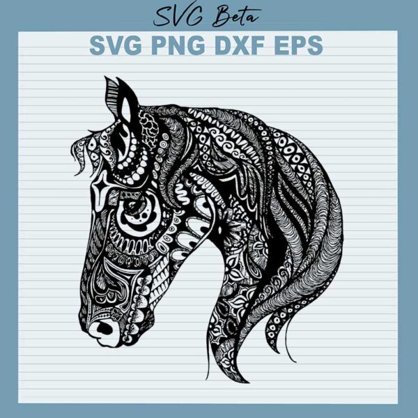 Horse mandala svg