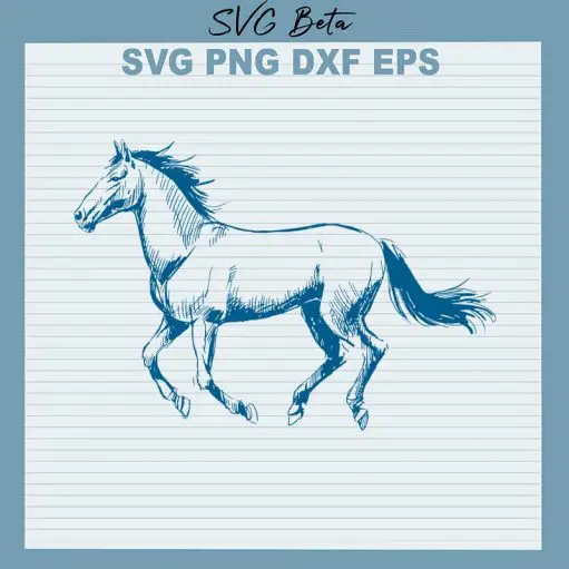 Horse running svg