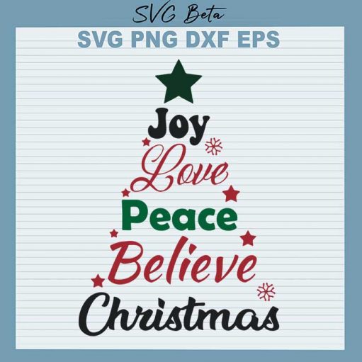Peace Love Joy Christmas Tree