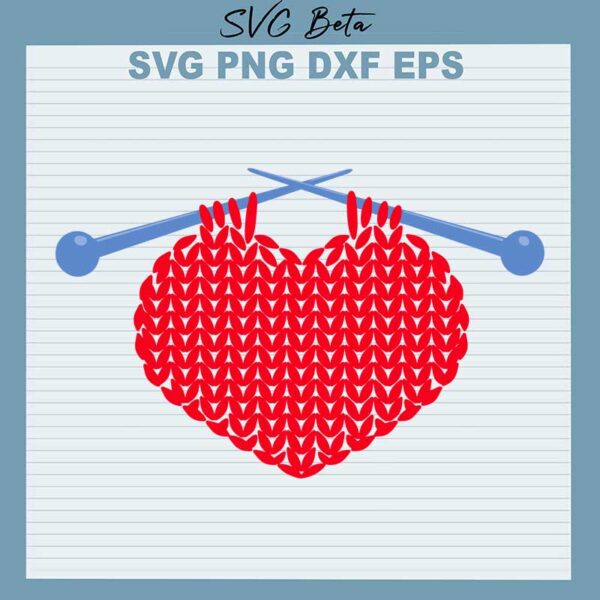 Knitting heart