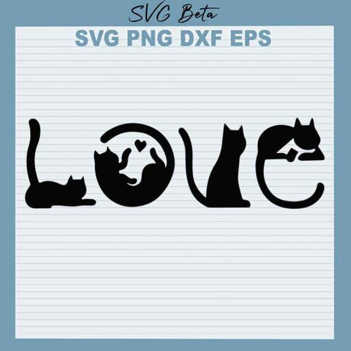 Cats Love Svg