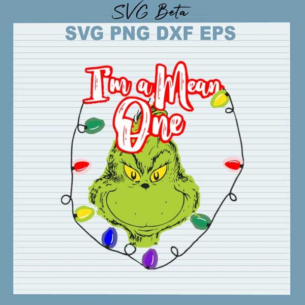 Mean one christmas svg
