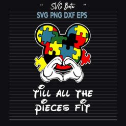 Autism mickey svg