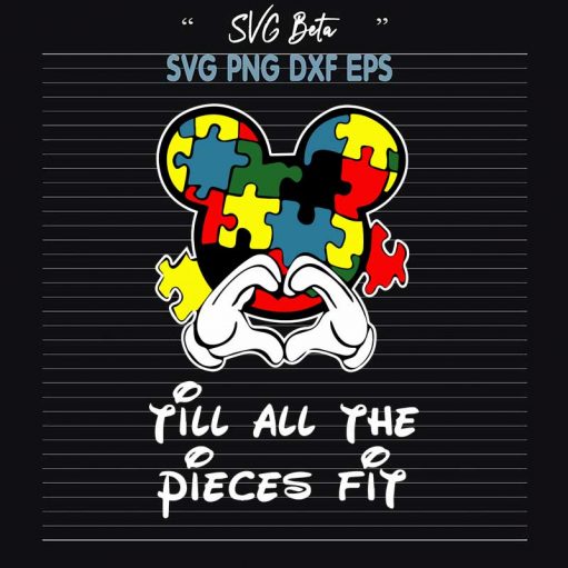 Autism mickey svg cut files for cricut silhouette studio handmade products craft