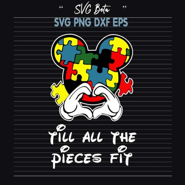 Autism mickey svg
