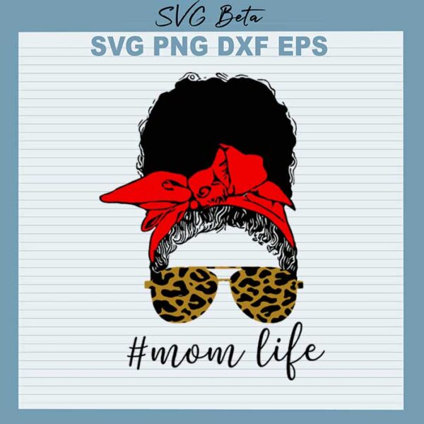 Mom life leopart glasses svg