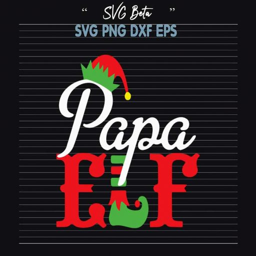 Papa Elf Christmas Svg