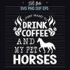 Horse Drink Coffee Svg