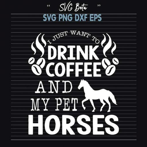 Horse drink coffee svg cut files for cricut silhouette studio handmade products craft