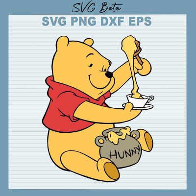 Winnie the pooh character SVG cut file for t shirt craft and handmade