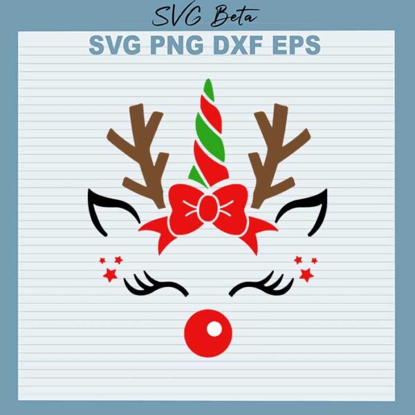 Unicorn Reindeer face