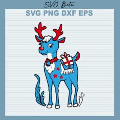 Reindeer blue christmas