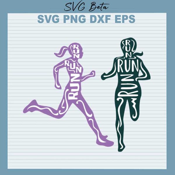 Girl running svg
