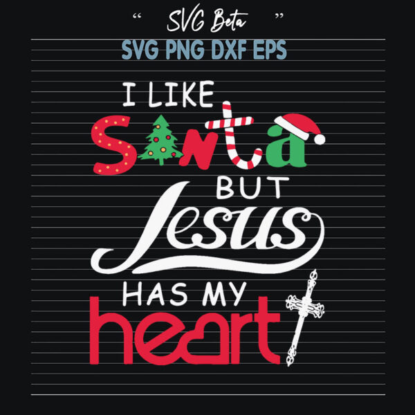 Santa and jesus svg