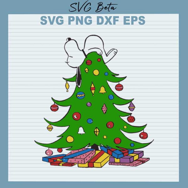 Snoopy pine tree svg