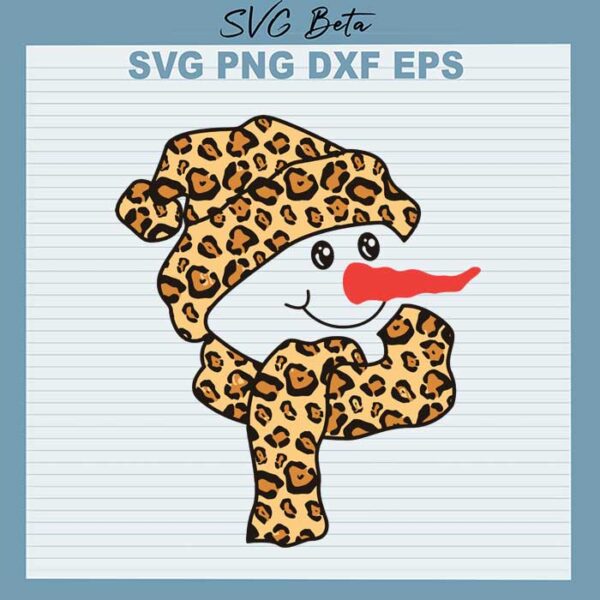 Snowman cleopard svg