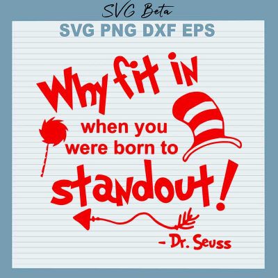 Dr Seuss quotes standout SVG cut file for t shirt craft and handmade craft
