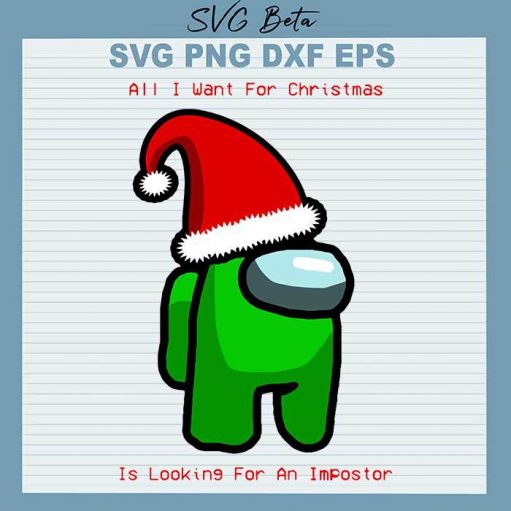 Among Us Imposter santa svg