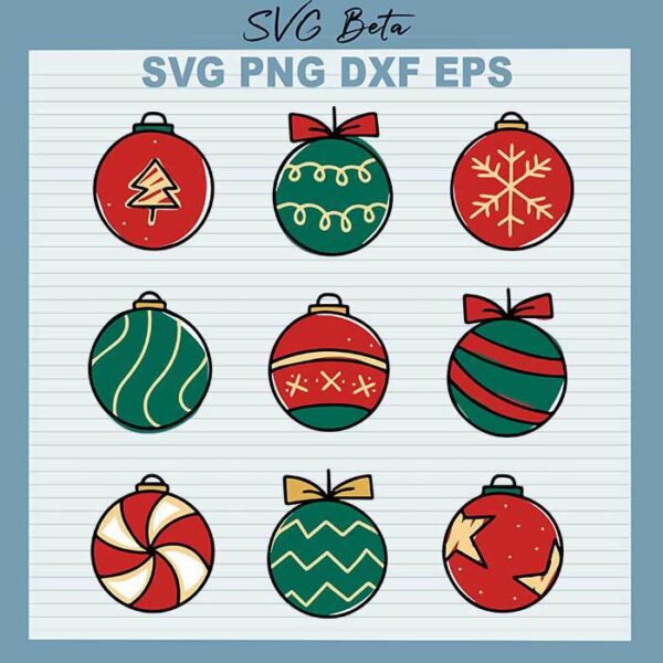 Christmas Ball Bundle SVG