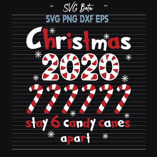 Candy cane christmas 2020 SVG cut files for handmade cricut and silhouette studio craft