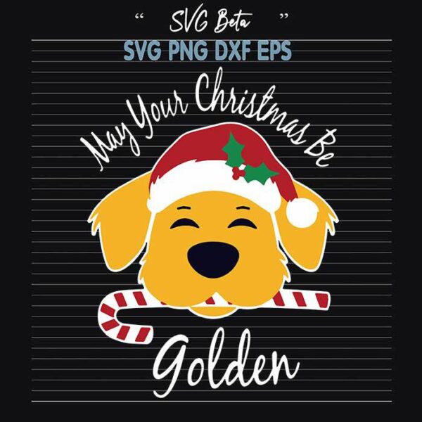 Golden christmas svg
