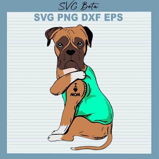 Dog Love Mom Svg