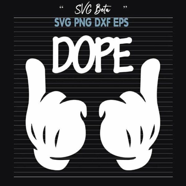Dope mickey hand SVG