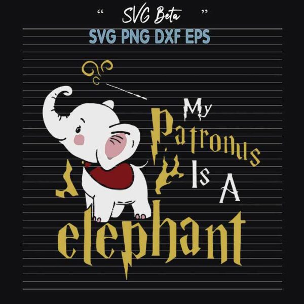 My patronus is a elephant svg