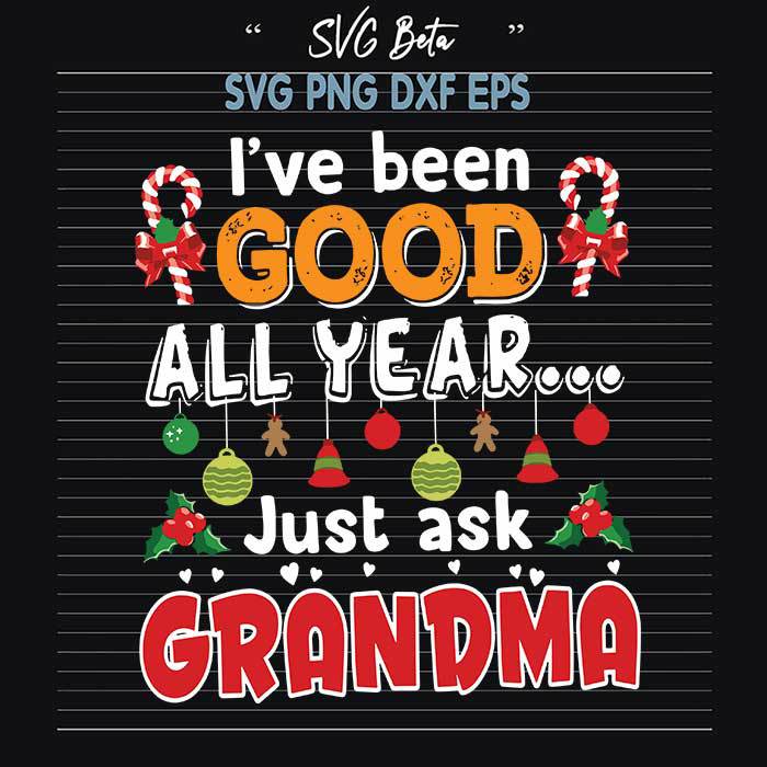 Download Just ask grandma christmas SVG cut file for craft and ...