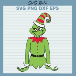 Christmas Elf Grinch SVG cut files for handmade cricut and silhouette studio craft