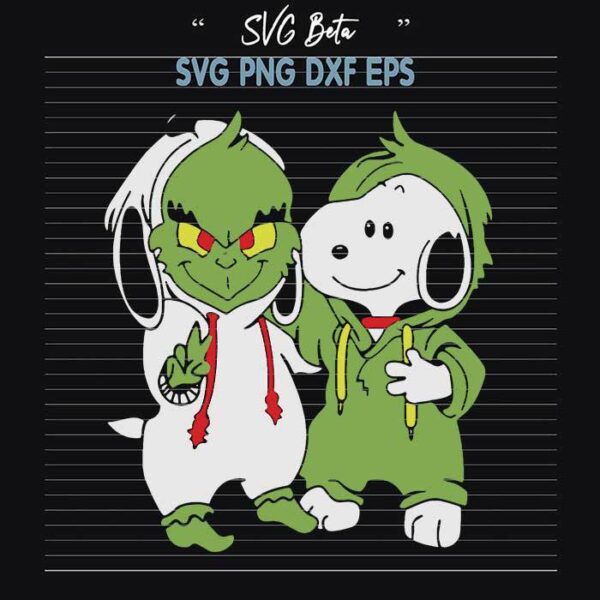 The Grinch and Snoopy friends svg